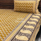 Mehndi Green Cotton Kalamkari King Size Bedsheet