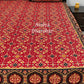 Red Bandhej Cotton King Size Bedsheet