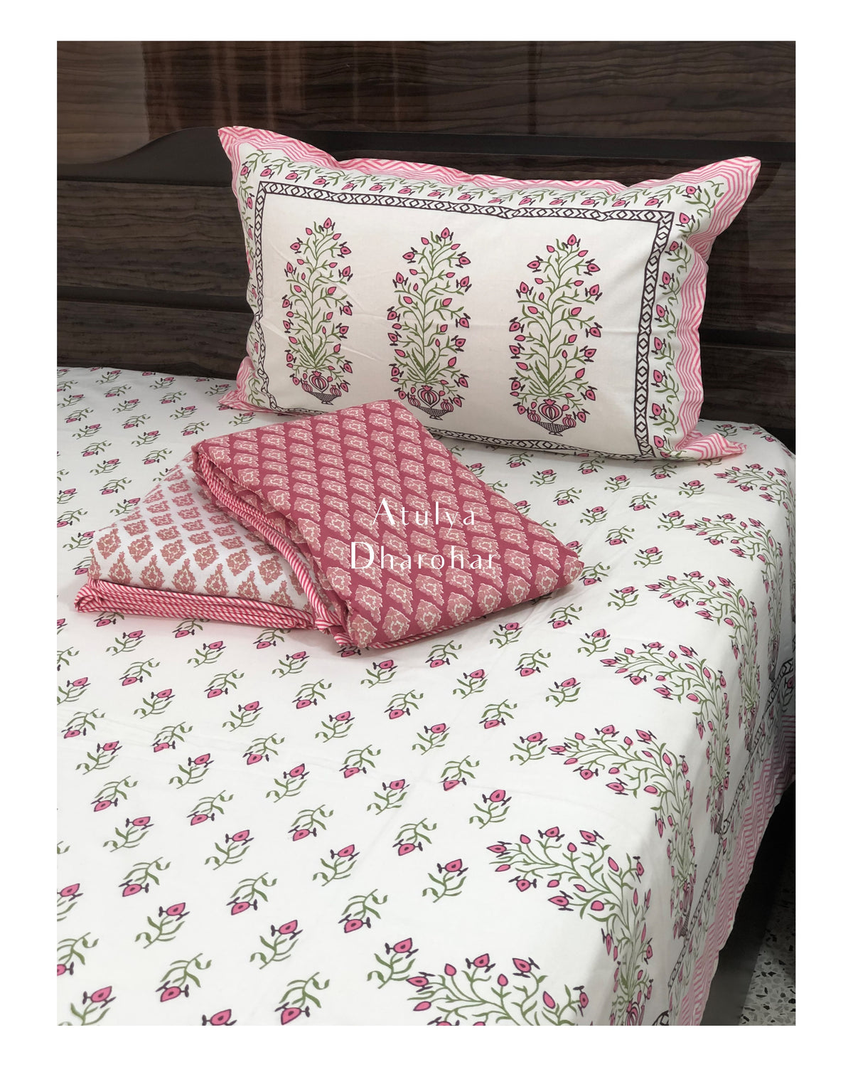 Red Butti Single Dohar Pair