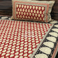 Maroon and Black Kalamkari Single Bedsheet