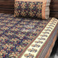 Indigo Kalamkari Cotton Super King Bedsheet