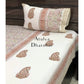 Rust Floral Jaal and Paisley Motifs Hand Block Bedsheet