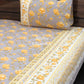 Yellow Floral Jaal Bedsheet