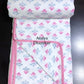 Pink Floral Motifs Mulmul Double Bed Dohar
