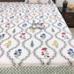 Multicolour Mughal Jaal Hand Block Printed Super King Bedsheet