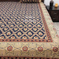 Indigo and Maroon Cotton Kalamkari Super King Bedsheet