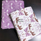 Magenta and Brown Elephant Motifs Cambric Cotton Single Dohar Pair