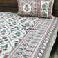Pink Floral Mughal Jaal Cotton Super King Bedsheet