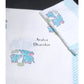 Mom and Baby Elephant Playing Kids Hand Block Printed Single Bedsheet