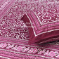 Magenta Pink Floral Jaal Cotton Single Bed Bedsheet