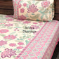 Purple Floral Cotton Super King Bedsheet