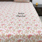 Pink Floral Jaal Cotton King Size Bedsheet