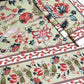 Green and Rust Floral Jaal Cotton Super King Bedsheet