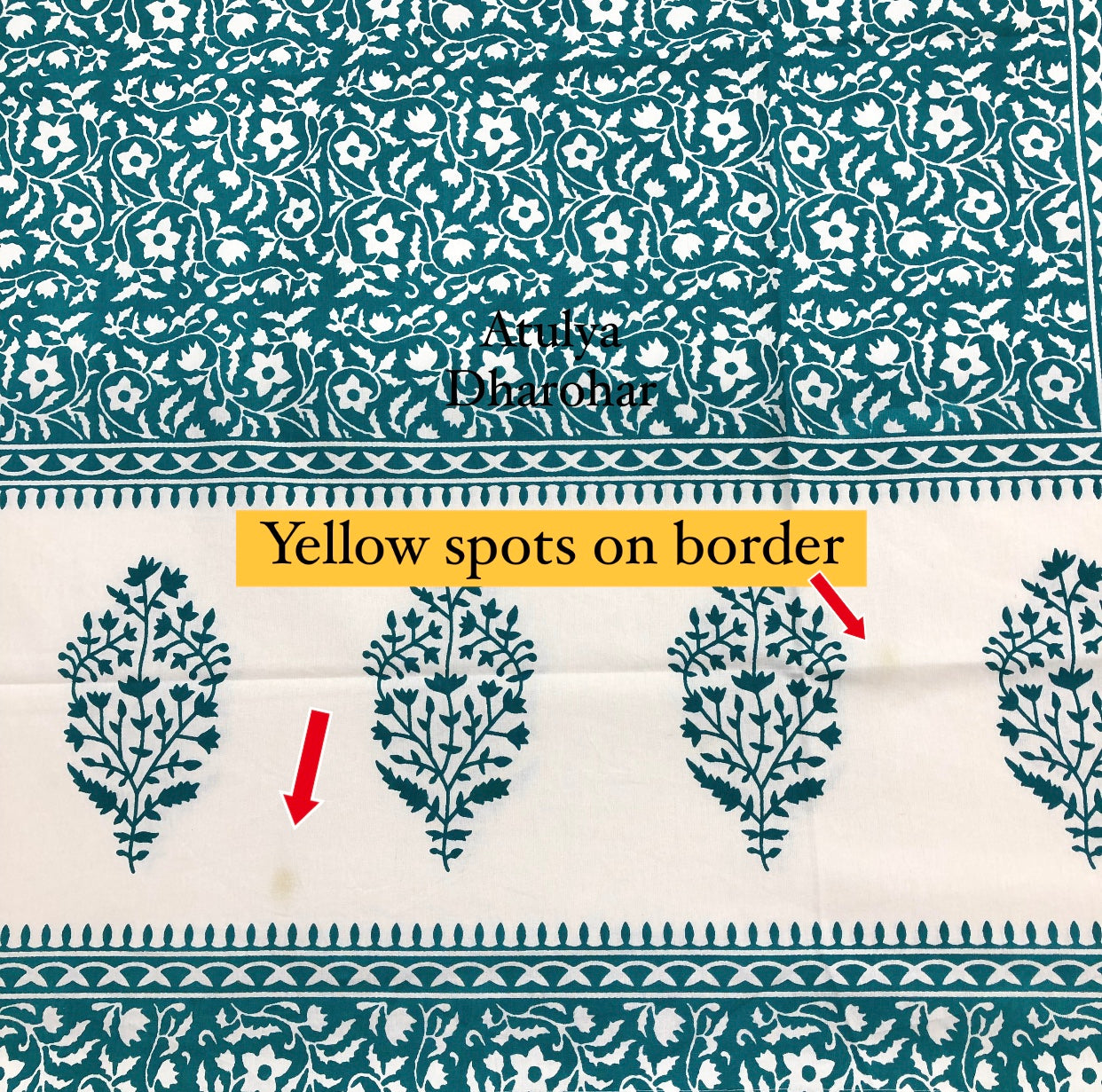 Turquoise Floral Jaal Bedsheet