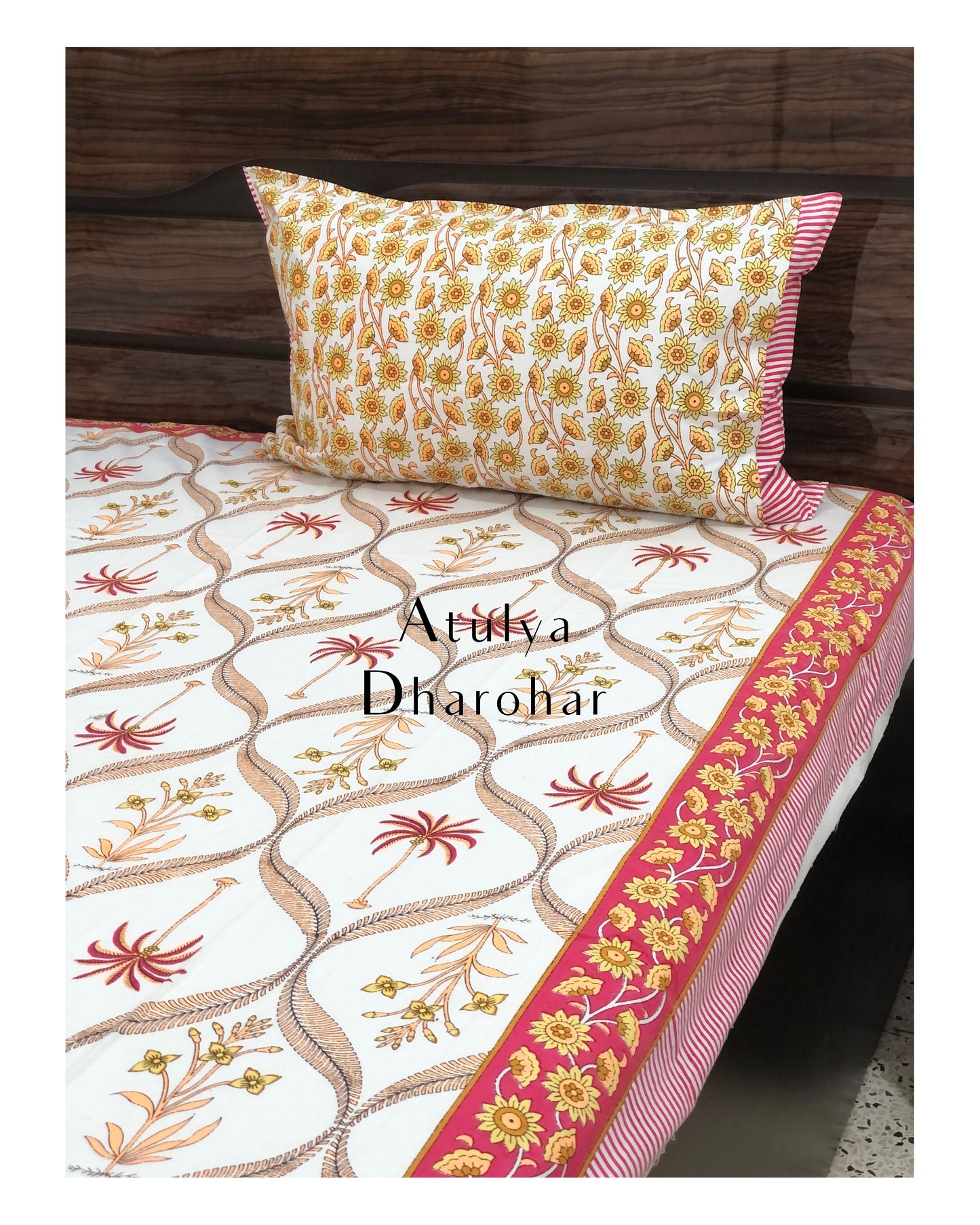 Mughal Jaal Single Bedsheet