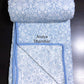 Blue Mughal Jaal Mulmul Double Bed Dohar