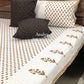 Brown Floral Motifs Bedsheet