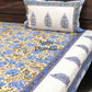 Blue Floral Jaal Bedsheet