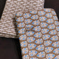 Brown and Blue Floral Motifs Cambric Cotton Single Dohar Pair