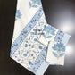 Blue Floral Hand Block Waffle Cotton Towel Set