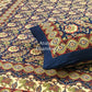 Indigo Floral Jaal Cotton Single Bed Bedsheet