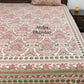 Pink and Green Mughal Jaal Cotton Super King Bedsheet