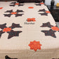 Black and Orange Bandhani Cotton Super King Bedsheet