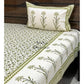 Green Floral Motifs Bedsheet