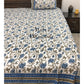 Blue Floral Jaal Cotton Bedsheet