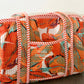 Orange Leaves Quilted Mini Duffle Bag