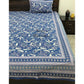 Blue Floral Jaal Bedsheet
