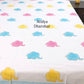 Colourful Elephants Kids Hand Block Printed Single Bedsheet