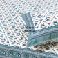 Blue Grey Floral Mughal Jaal Cotton King Size Bedsheet