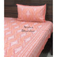 Peach Mughal Motifs Bedsheet