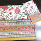 Red and Mustard Floral Jaal Cotton Super King Bedsheet