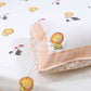 Lion and Elephant Kids Hand Block Printed Single Bedsheet