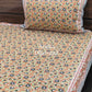 Green Floral Jaal Cotton Single Bedsheet