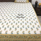 Yellow Floral Motifs Super King Bedsheet