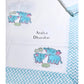 Mom and Baby Elephant Playing Kids Hand Block Printed Single Bedsheet