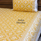 Yellow Mughal Jaal Cotton Super King Bedsheet