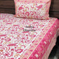 Pink Floral Jaal Super King Bedsheet