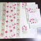 Pink and Green Floral Motifs Percale Cotton Hand Block Printed Super King Bedsheet
