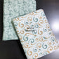 Green and Brown Cambric Cotton Single Dohar Pair