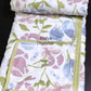 Pink and Blue Floral Mulmul Double Bed Dohar