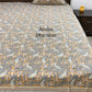 Grey Floral Jaal Cotton Super King Bedsheet