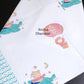 Flying Bunny with Hot Air Balloon Hand Block Printed Waffle Cotton Kids Towel
