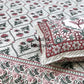 Pink Floral Mughal Jaal Cotton Super King Bedsheet