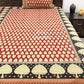Maroon and Black Kalamkari Single Bedsheet