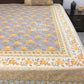 Yellow Floral Jaal Bedsheet