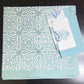 Turquoise Mughal Jaal Percale Cotton Hand Block Printed Super King Bedsheet
